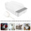 White Plastic Cat Litter Potty Semi-Enclosed Splash-Resistant Pan 8