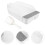 White Plastic Cat Litter Potty Semi-Enclosed Splash-Resistant Pan 4