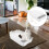 White Plastic Cat Litter Potty Semi-Enclosed Splash-Resistant Pan 6