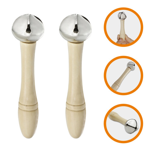 2Stk Glöckchen Handklingel Vertikales Musikinstrument Geschenk 2