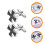 1Paar Manschettenknopen Alloy Decoratie Pak 4