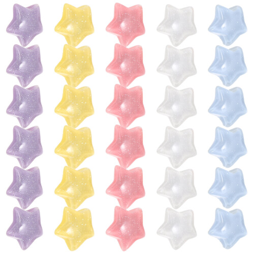 30Pcs Assorted Color Star Push Pins Sturdy Thumbtacks for Memo Boards
