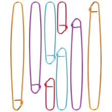 24 Pcs Assorted Yarn Stitch Holder Set For Crochet Knitting Aluminum 6-20cm