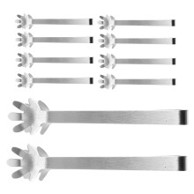 10 Unidades Mini Pinzas Inoxidable Para Hielo, Aperitivos