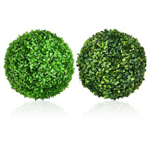 2 Stuks Ronde Groene Kunstmatige Topiaria Bollen Voor Thuis Decor