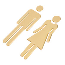 2 Stuks Toilet Wandstickers Voor Dames En