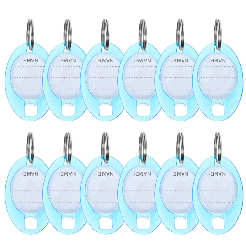 50 Pcs Keychain Classification Card Id Tags With Chains Identifiers
