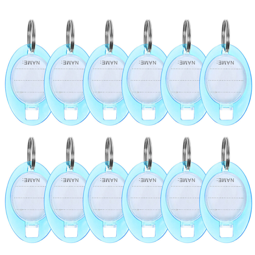 50 Pcs Keychain Classification Card Id Tags With Chains Identifiers 073687943359