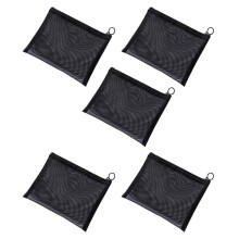 5Pcs Zipper Mesh Bags For Toiletries Keys Cosmetics