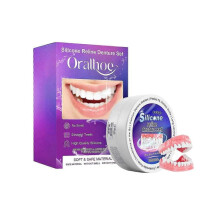(3pcs) Soft Denture Reline Kit with Denture Kit, Teeth Set, Snap On Dentures, Teeth Silicone Denture for Top and Bottom Denture for Dental Care