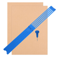 Braille Schreibtafel Mit Stylus Stift Und Schablonen Lineal Blau