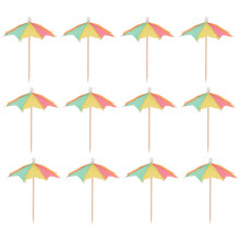 50Stk Cocktail Spieß Getränke Umbrella Dekorative Papier Kuchen Spieß