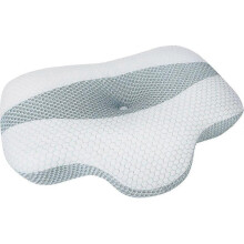 Ergonomic Memory Foam Cervical Pillow, Orthopedic Anti Snore Neck Pillow with 2 Heights and Washable Cover