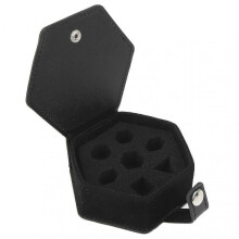 Multifunctional Portable Black Hex Dice Box Storage Case Tray Made of PU Leather and Sponge, Ideal for Travel