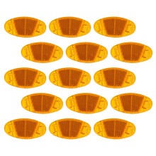 16 Fahrradreflektor Set Gelb Für Nachtsicherheit