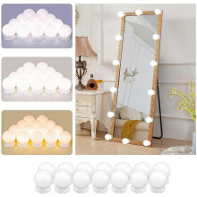 2-14 LED Bulbs for Hollywood Style Mirror Lighting, Perfect for Vanity Makeup and Bathroom Dressing Tables (Lamp only, No mirror included)