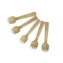 100Stk Holz Spork Besteck Party Zubehör Für Kuchen Dessert