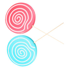 2Stk Künstlicher Lutscher Süßigkeitendeko Party Fotoaccessoires