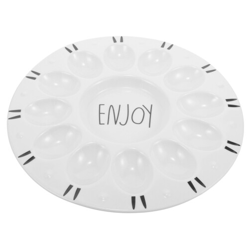 Eierplatte Keramik Gebackene Eier Servierplatte Für Catering 2
