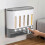 Wall Mounted Cereal Dispenser - Dry Cereal Storage Container with Cup (White Gray) 1
