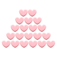 20Pièces Clips Plastiques Rose En Forme De Coeur Pour Maison