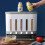 Wall Mounted Cereal Dispenser - Dry Cereal Storage Container with Cup (White Gray) 3