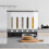 Wall Mounted Cereal Dispenser - Dry Cereal Storage Container with Cup (White Gray) 2