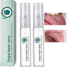 2pcs Tongue Repair Spray, Mouth Odor Eliminator & Instant Dry Mouth Relief, Fissured Tongue Relief Spray Bad Breath Eliminator