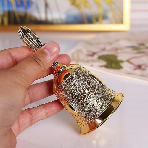 (Gold) Multipurpose Call Bell Metal Innovative Dinner Bell Hand Call Bell 2