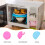 2Pcs Blue Steamer Rack PP Kitchen Storage Rack Microwave Cooking Stand 8