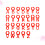 26 Alphabet Weinkelch Markierer Silikon Rot 6