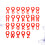 26 Alphabet Weinkelch Markierer Silikon Rot 11