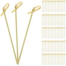 100Stk Einweg Knoten Spieße 12Cm Für Cocktailparty Grillabend