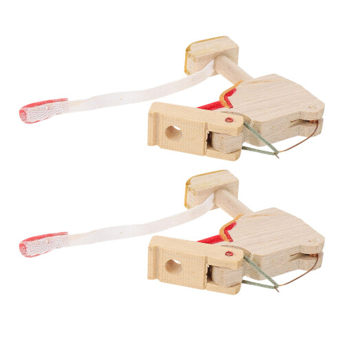2Stk Klavier Hammer Büchsen Holz Wippe (Khaki)