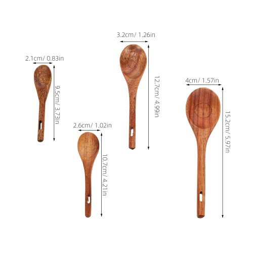 4Stk Vintage Kaffeelöffel Set Für Bohnen Backen 2