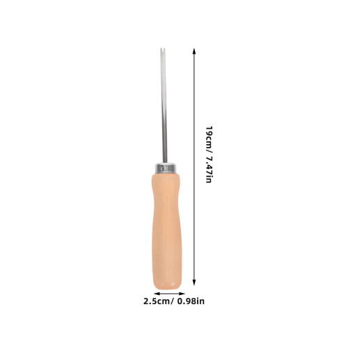 Wood Handle Cotton Filling Tool Silber 2 1