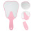 Zahnförmiger Handspiegel Mit , , Kunststoff, Rosa 4