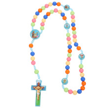 Acrylperlen Halskette Mit Holzanhänger Für Kinder
