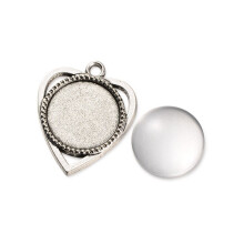 2 Pack 10 Sets 18mm Glas Patch Kit Für Schmuckherstellung Antik Silber