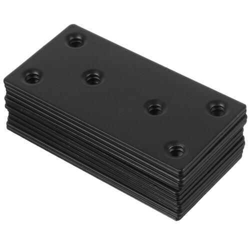 Flat Rechte Beugels Rvs Zwart 12 Stks 1