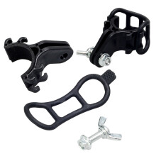 2 Fietslicht En Nummerhouder Set Zaklamp Montage Zwarte