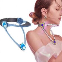 (Blue) Adult Adjustable Neck Brace Household Cervical Spine Correction Protector Medical Support Collar