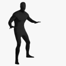 (S, Black) Woman Mens Full Body Suit Halloween Costumes for Adults Child for Halloween Stage Performances and Parties