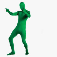 (S, Green) Woman Mens Full Body Suit Halloween Costumes for Adults Child for Halloween Stage Performances and Parties