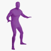 (S, Purple) Woman Mens Full Body Suit Halloween Costumes for Adults Child for Halloween Stage Performances and Parties