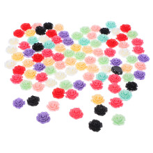 100Stk Harz Rosen Perlen 18mm Flachboden Für Handwerk