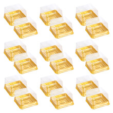 1 Set 100 Kunststoff Quadratische Eigelb Puff Verpackungsbox 50 G