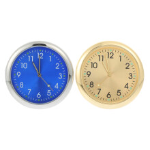2Stk Mini Armaturenbrettuhr Exquisites Auto Uhr Ornament Aufklebeuhr