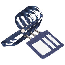 Kartenhalter Für Lanyard Blau PU 3 4,32x2,83x0,20 Zoll