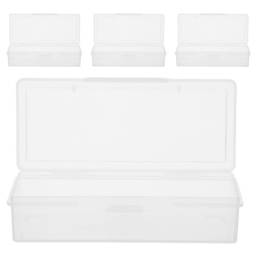 4 Baumwollstäbchenhalter Transparente Box Spender